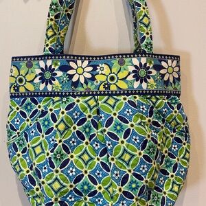Vera Bradley Blue and Green Floral Tote